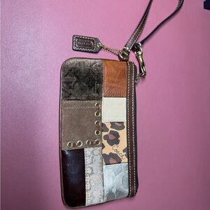 Coach Multicolor Patchwork Wristlet